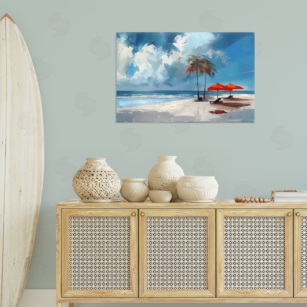 Irena Orlov Sunny Seaside Palette Canvas Wall Art Print in Room