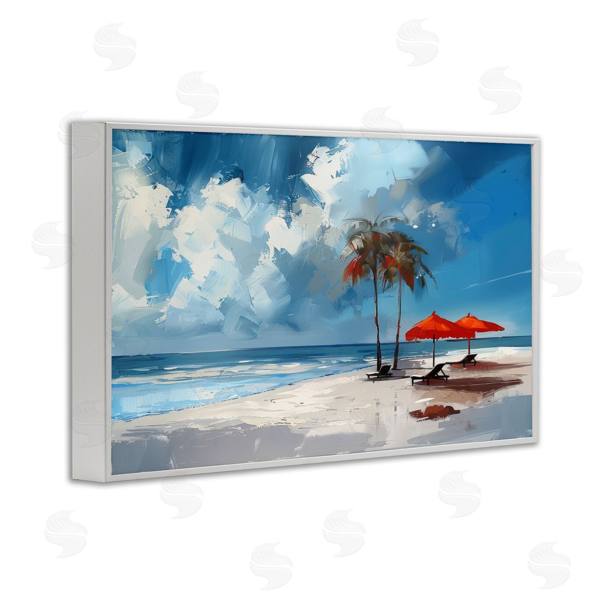 Irena Orlov Sunny Seaside Palette White Framed Giclee Wall Art Print
