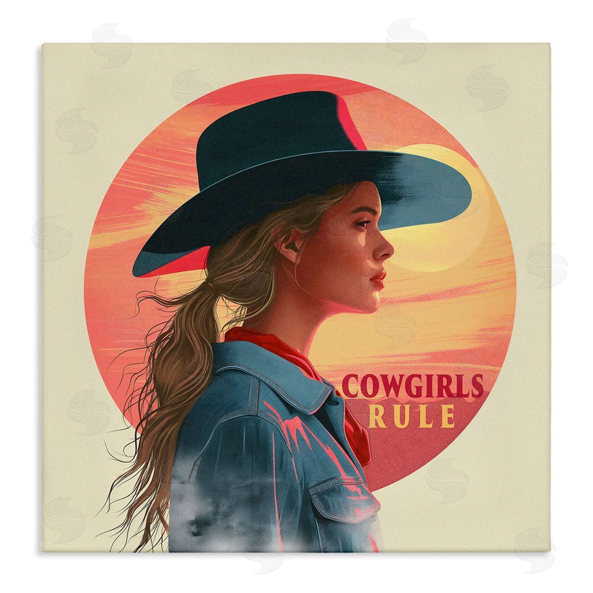 Steve Hunziker Cowgirls Rule Portrait Canvas Wall Art Print