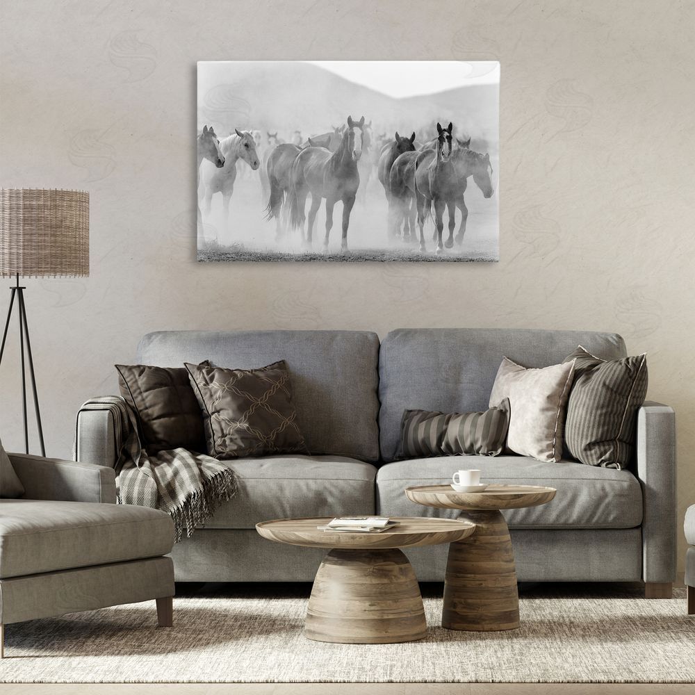 Kim Allen Running Horse Herd Canvas Wall Art Print in Room