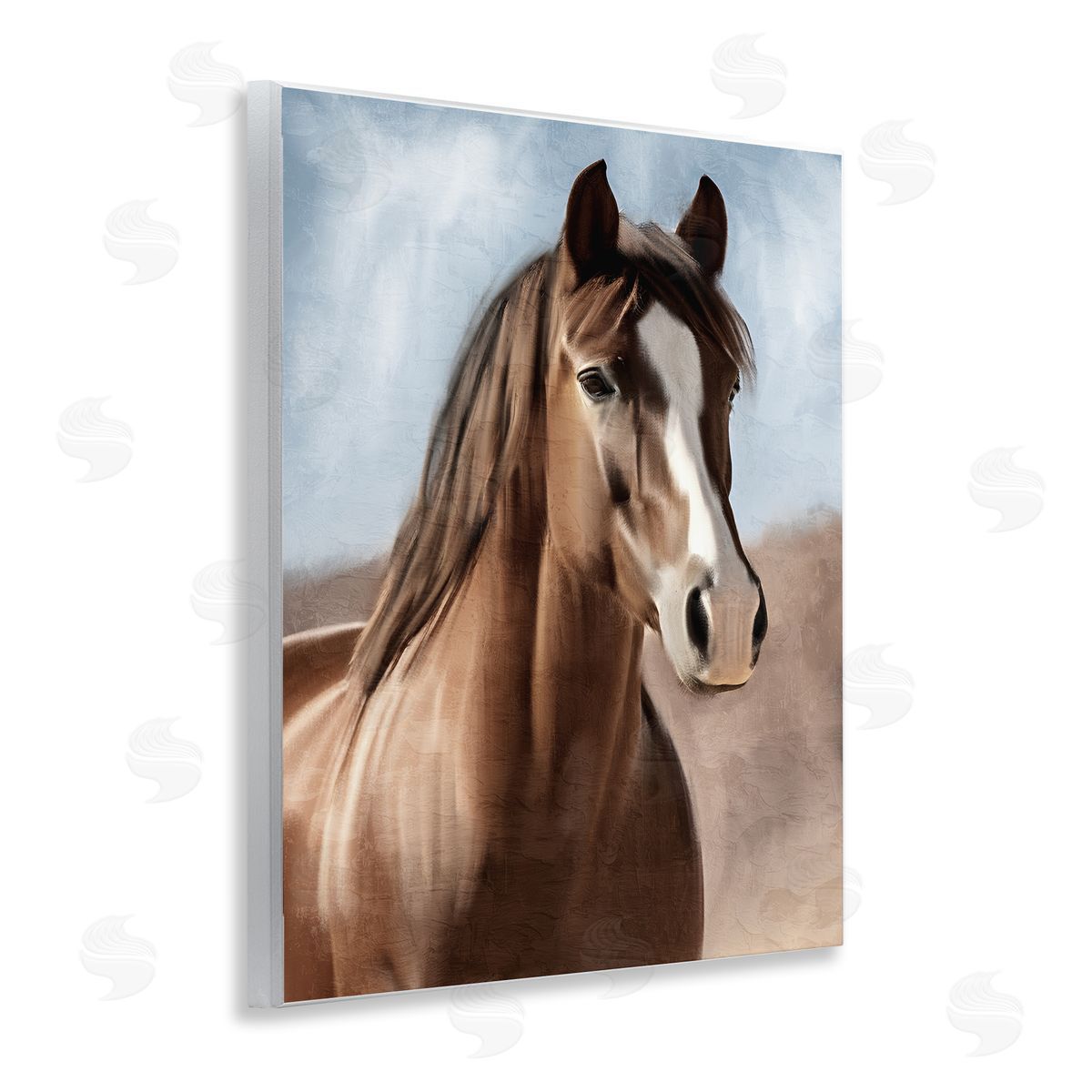 Kim Allen Brown Horse Closeup Wooden Wall Plaque Art Print