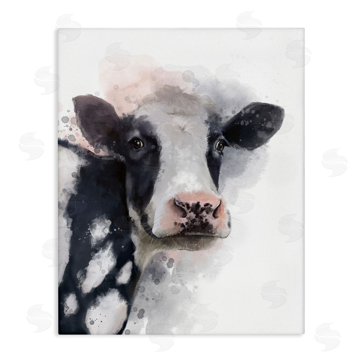 Matthew Piotrowicz Black & White Calf Canvas Wall Art Print