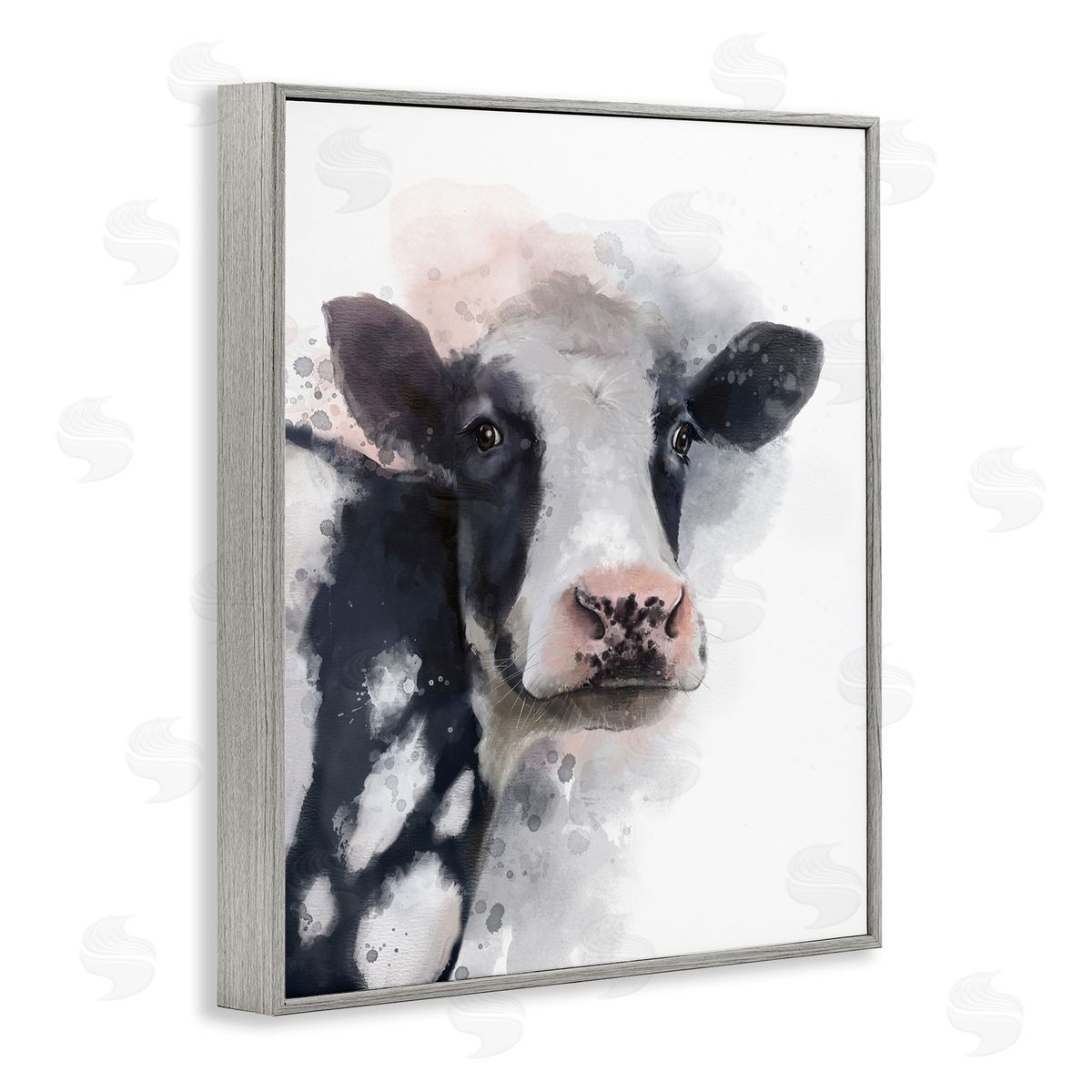 Matthew Piotrowicz Black & White Calf Gray Framed Giclee Wall Art Print