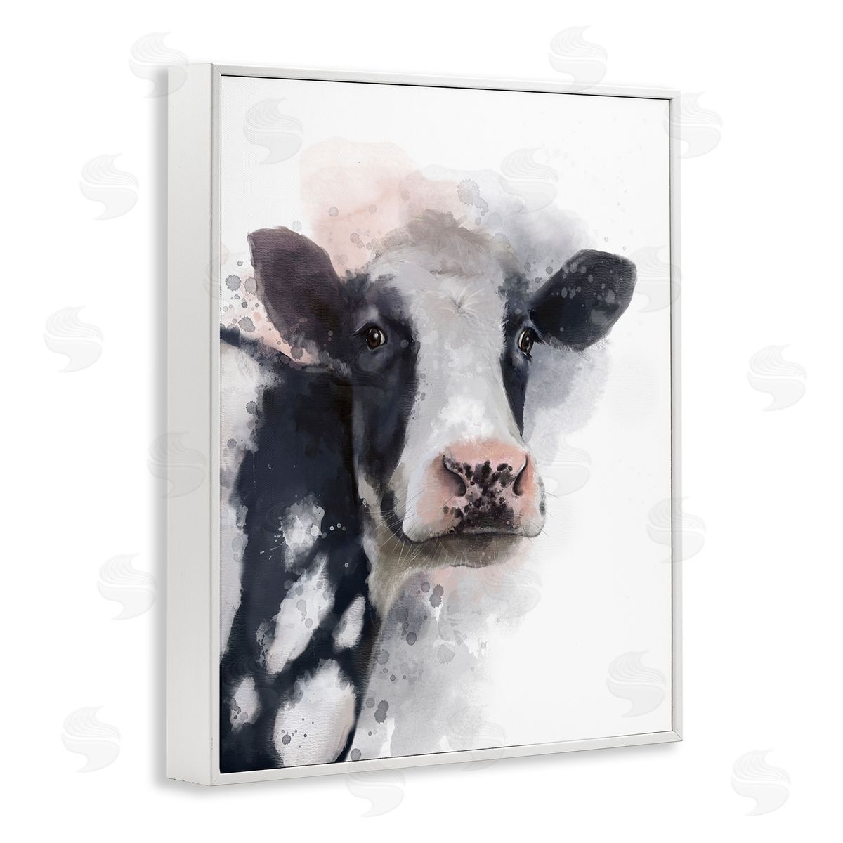 Matthew Piotrowicz Black & White Calf White Framed Giclee Wall Art Print