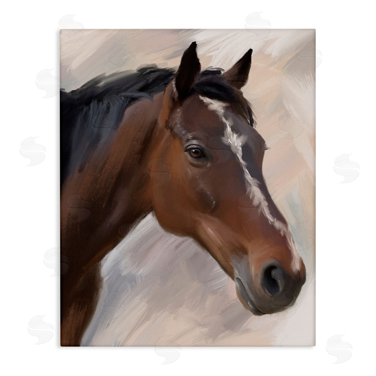 Matthew Piotrowicz Brown Farm Horse Canvas Wall Art Print