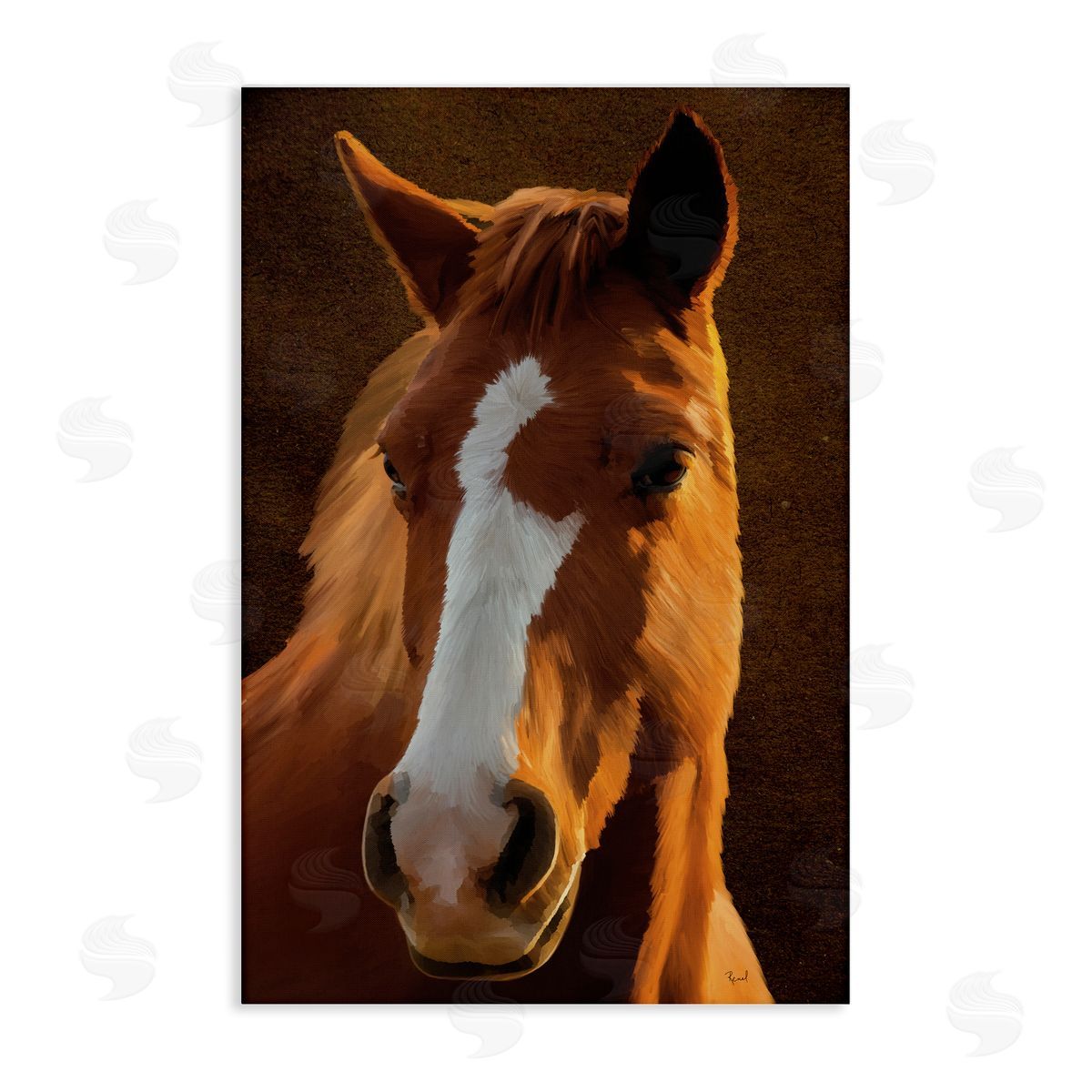 Renel Peters Bella Brown Horse Face Canvas Wall Art Print