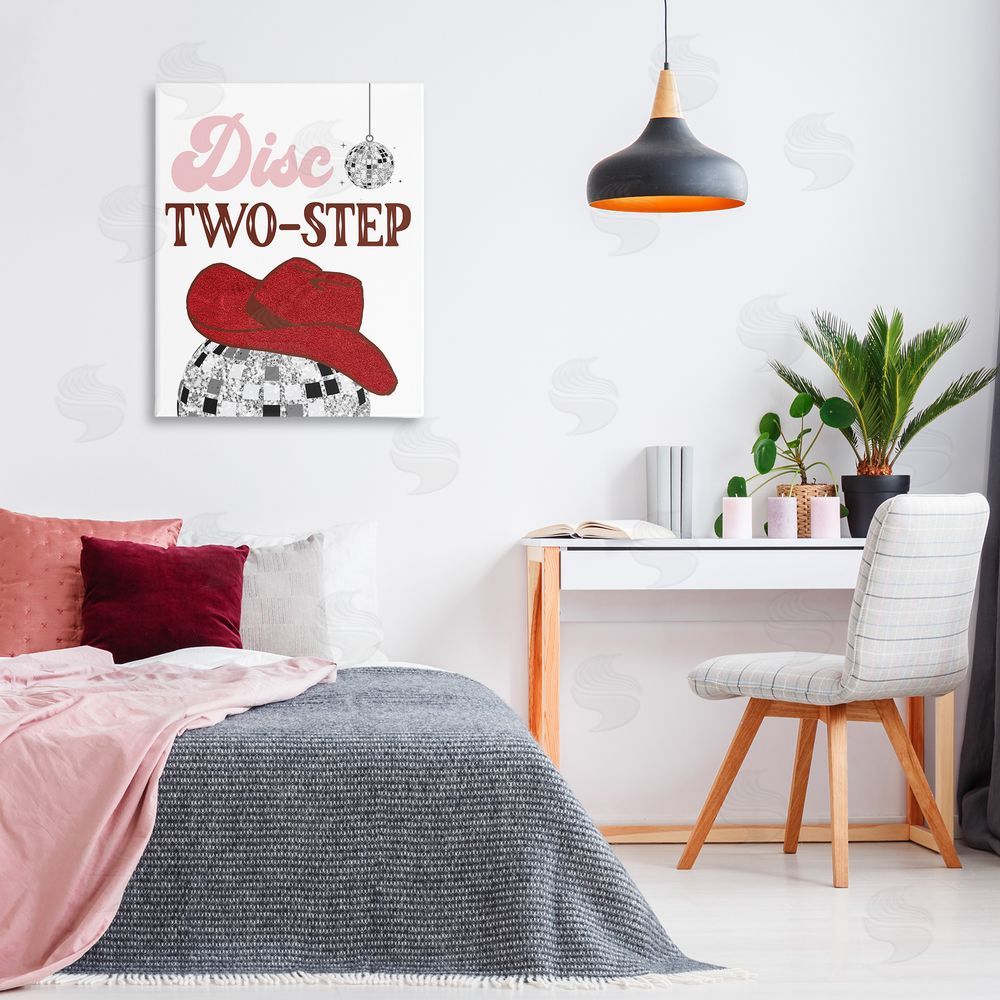 SunDance Group LLC Disco Two-Step Phrase Canvas Wall Art Print in Room