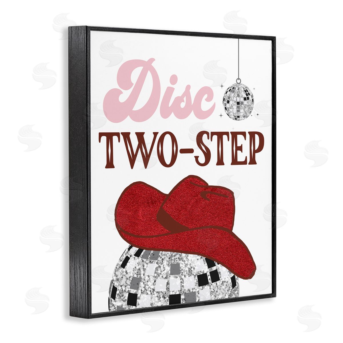 SunDance Group LLC Disco Two-Step Phrase Black Framed Giclee Wall Art Print