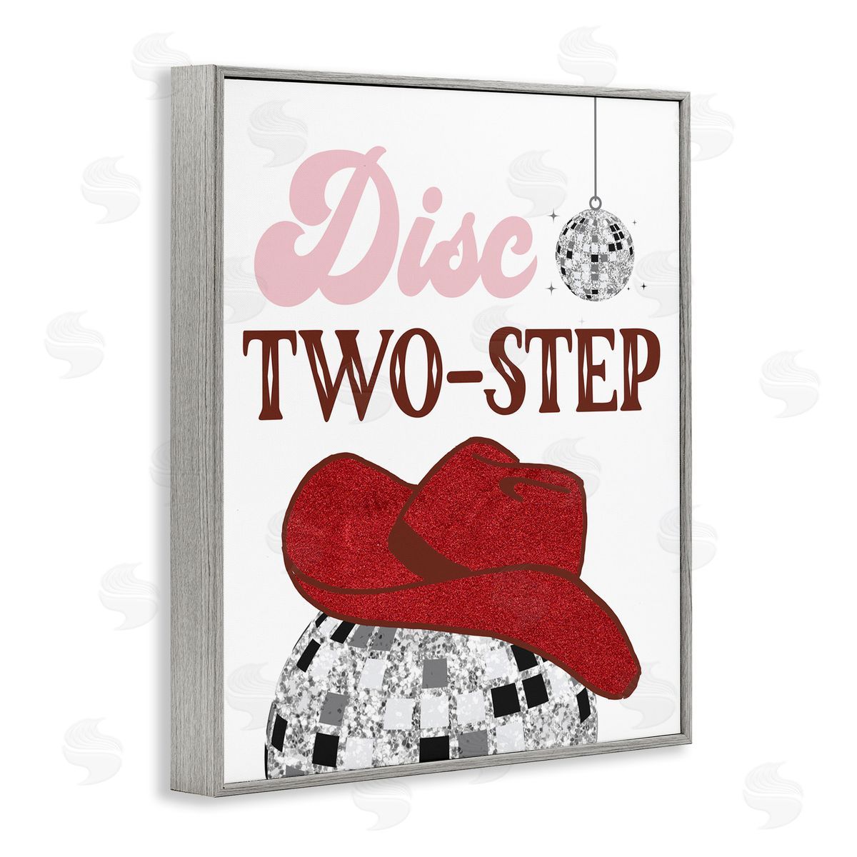 SunDance Group LLC Disco Two-Step Phrase Gray Framed Giclee Wall Art Print