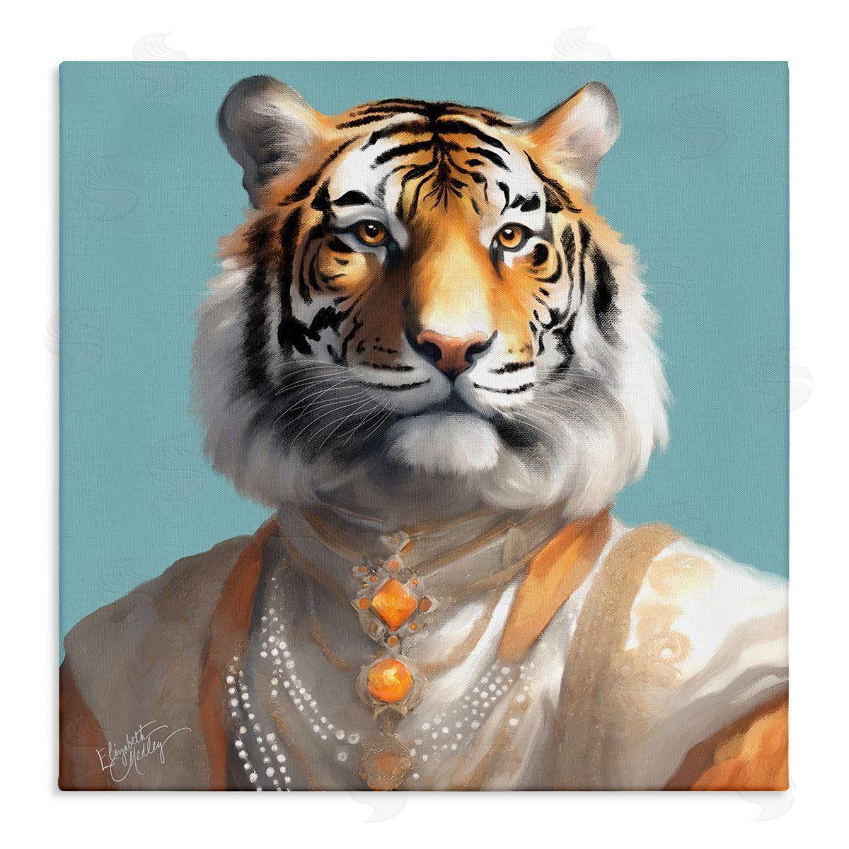 Elizabeth Medley Sir Prince Tiger Canvas Wall Art Print