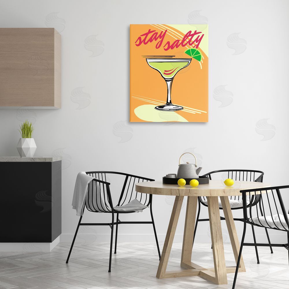 Elizabeth Medley Stay Salty Margarita Canvas Wall Art Print in Room