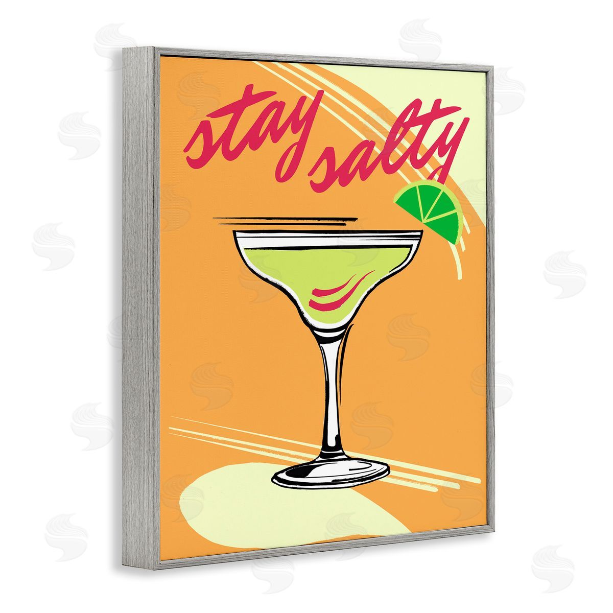 Elizabeth Medley Stay Salty Margarita Gray Framed Giclee Wall Art Print