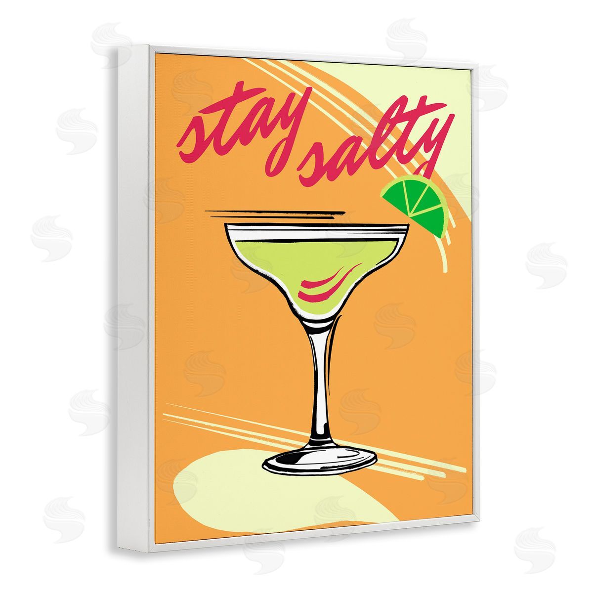 Elizabeth Medley Stay Salty Margarita White Framed Giclee Wall Art Print