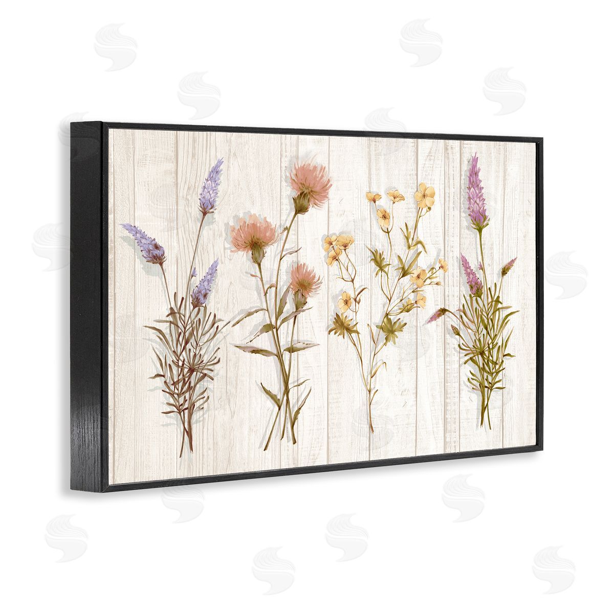 Alex Black Wild Flower Sprigs Black Framed Giclee Wall Art Print