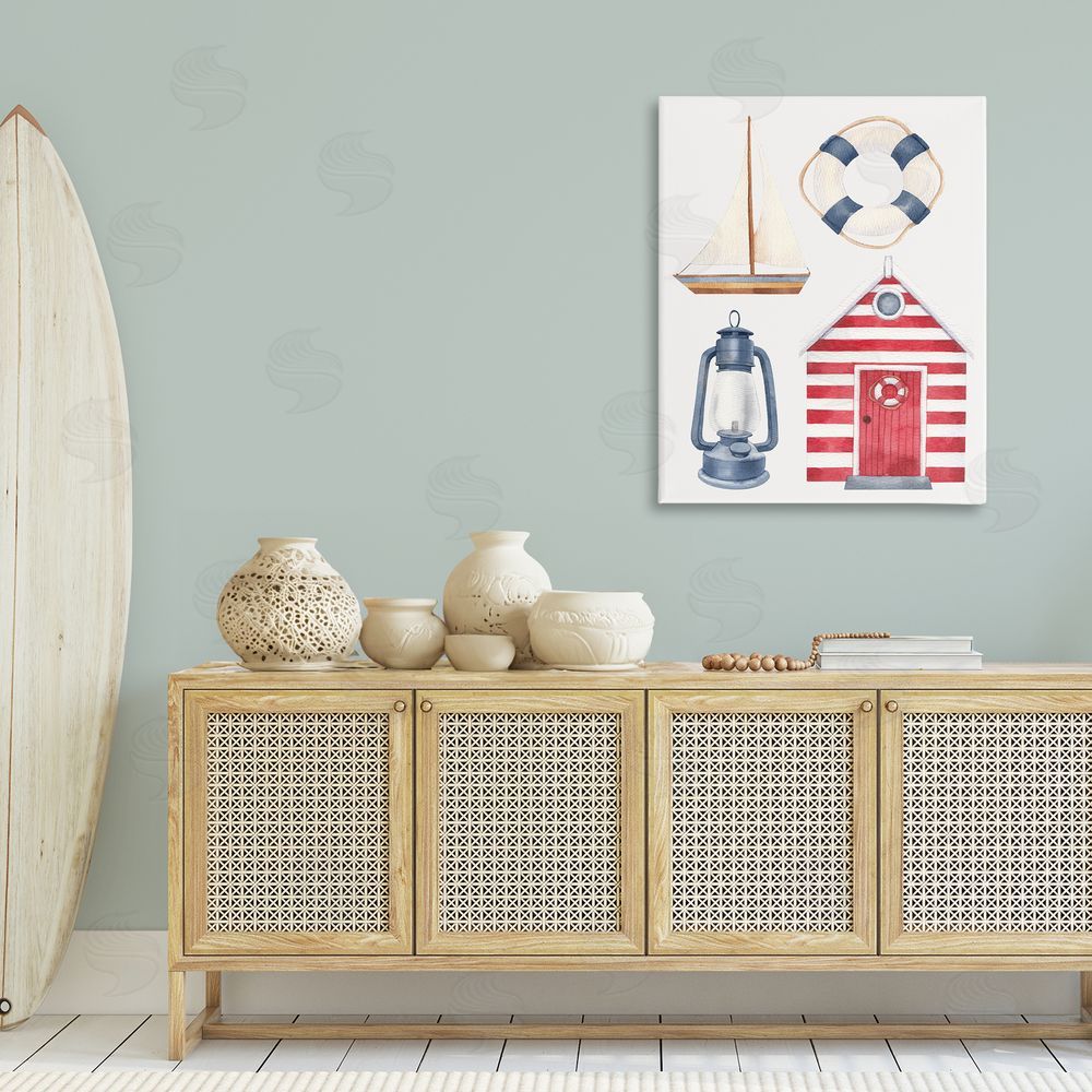 Brooke Pajkurich Maritime Beach Items Canvas Wall Art Print in Room