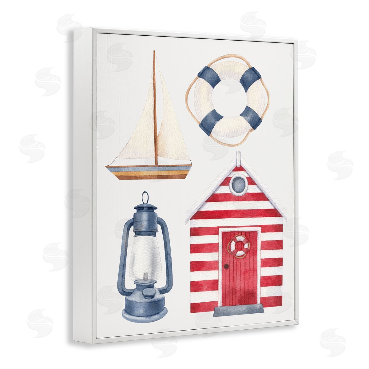 Brooke Pajkurich Maritime Beach Items White Framed Giclee Wall Art Print