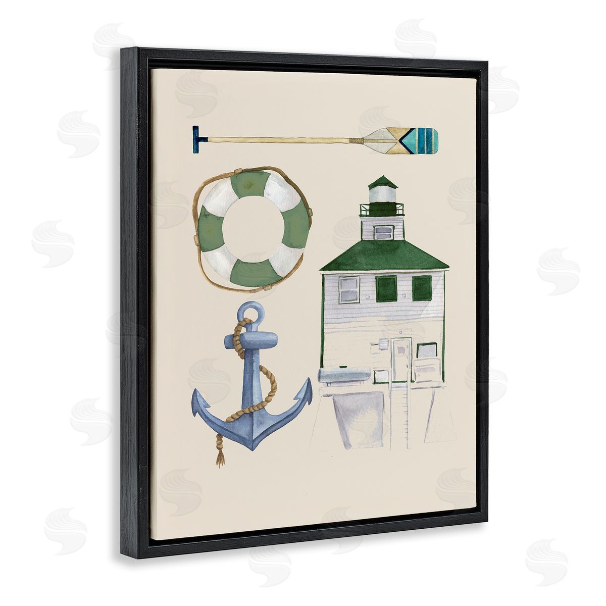 Brooke Pajkurich Boating & Lake Gear Black Floating Frame Canvas Wall Art Print