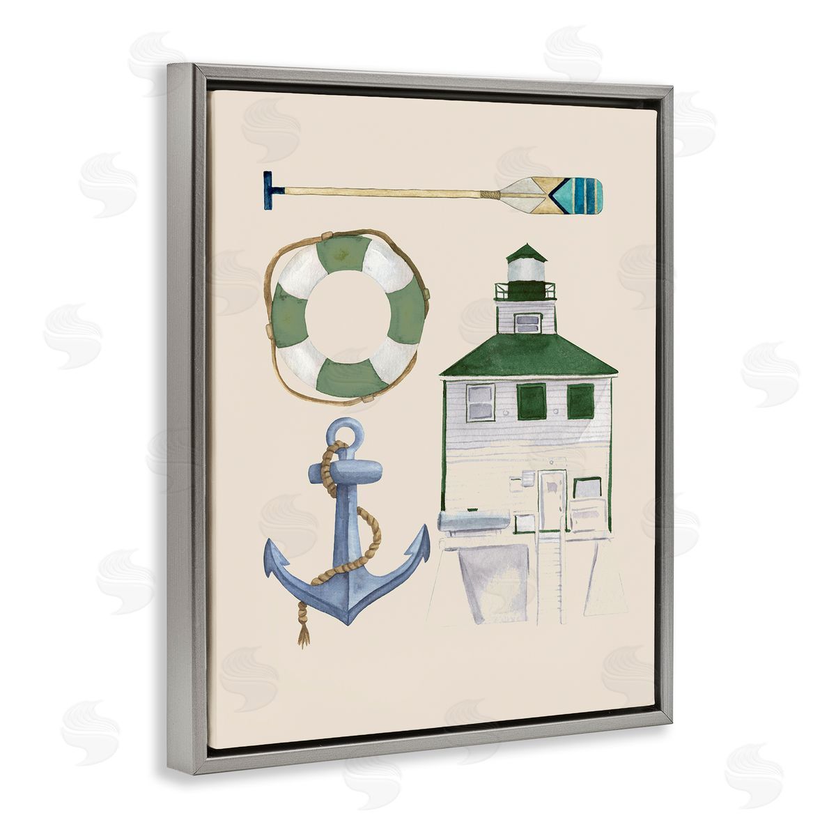 Brooke Pajkurich Boating & Lake Gear Gray Floating Frame Canvas Wall Art Print
