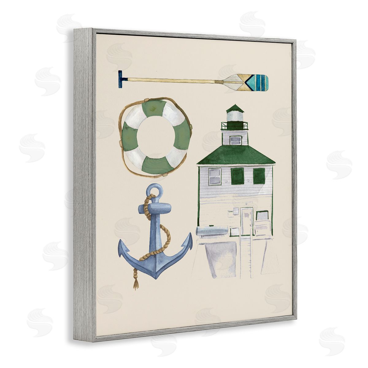 Brooke Pajkurich Boating & Lake Gear Gray Framed Giclee Wall Art Print
