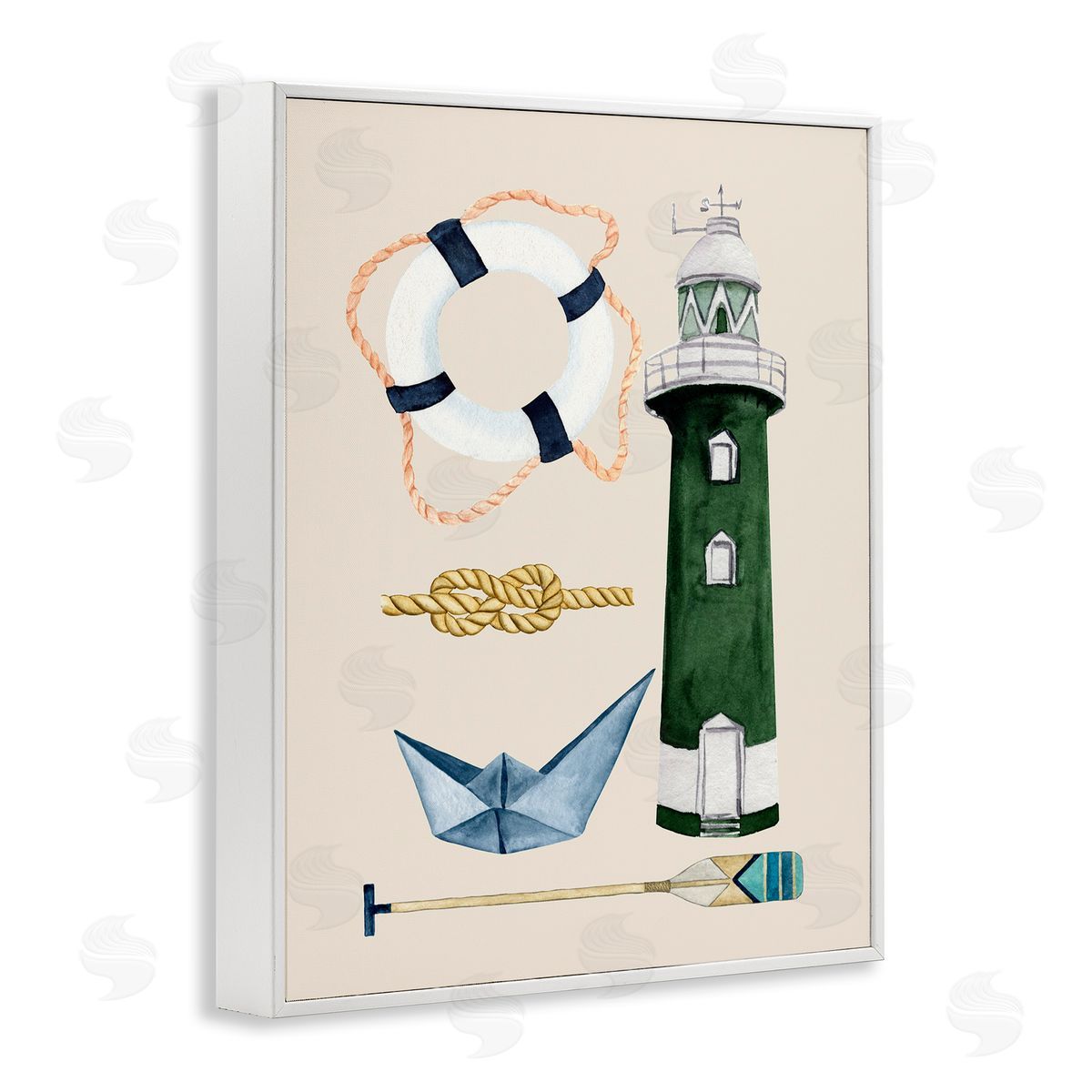 Brooke Pajkurich Maritime Nautical Items White Framed Giclee Wall Art Print