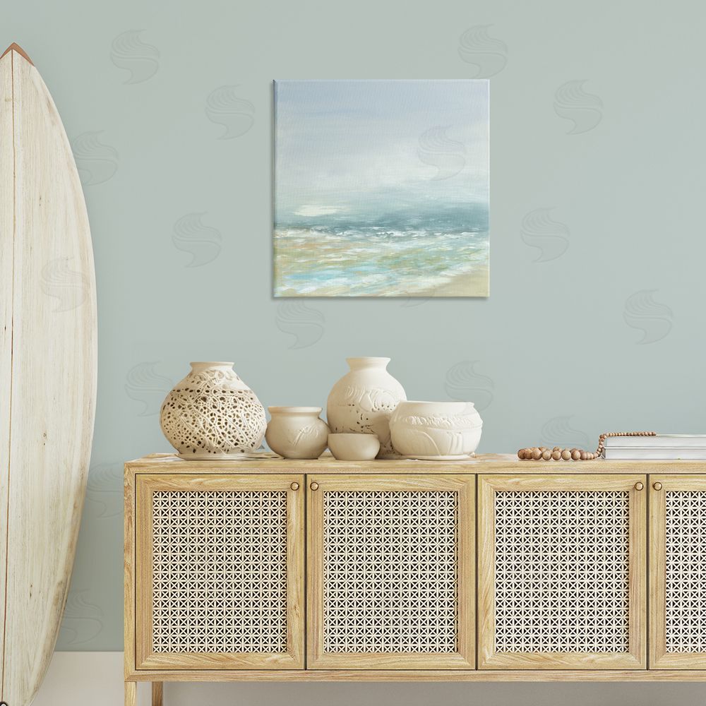 Jacob Q Energetic Beach Expression Canvas Wall Art Print in Room