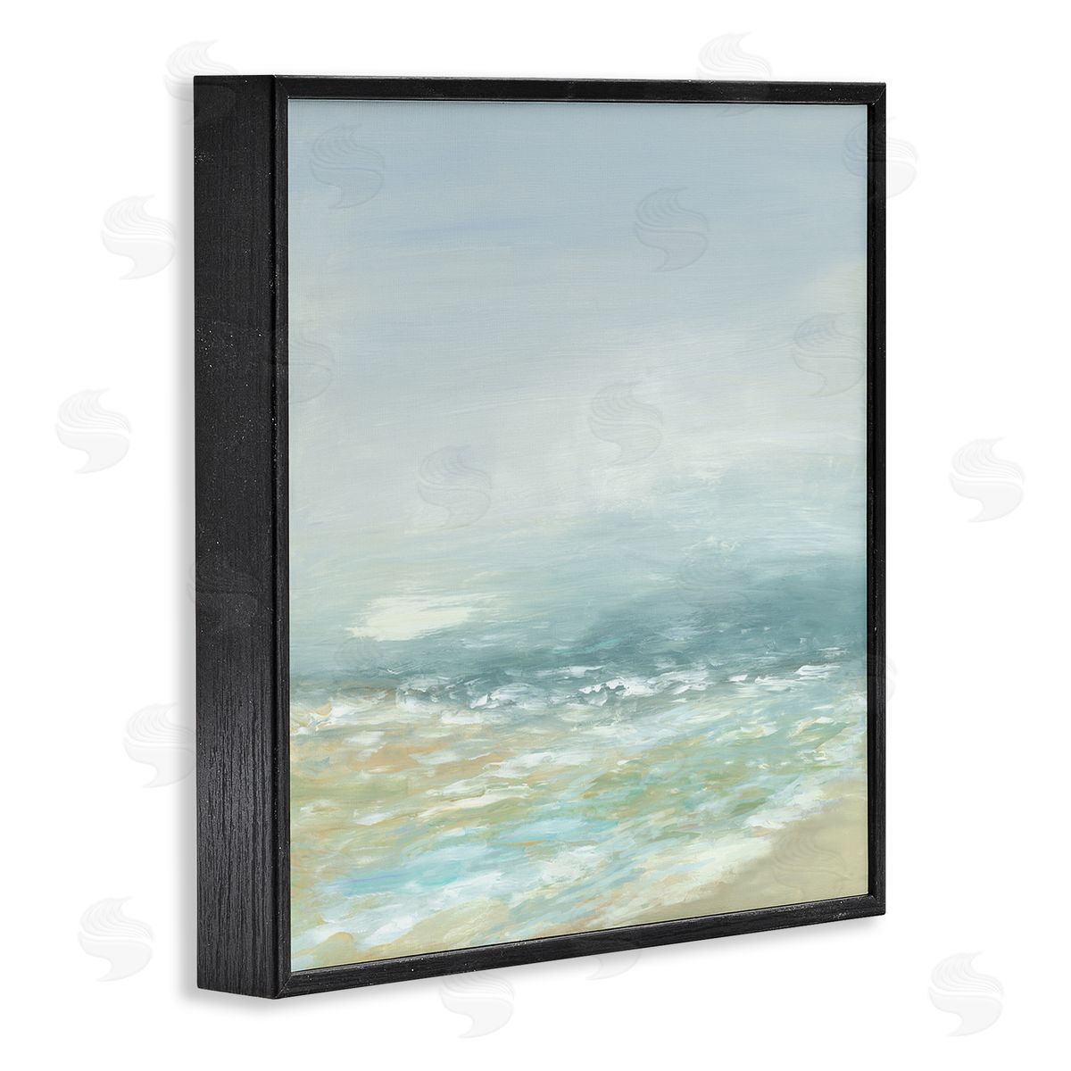 Jacob Q Energetic Beach Expression Black Framed Giclee Wall Art Print