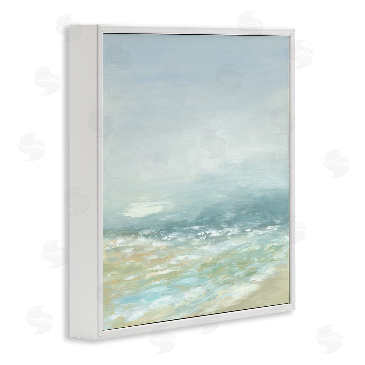 Jacob Q Energetic Beach Expression White Framed Giclee Wall Art Print
