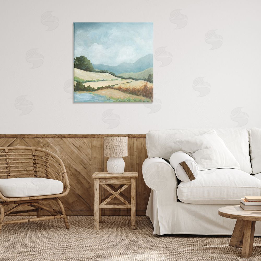 Jacob Q Scenic Rural Hills Canvas Wall Art Print in Room