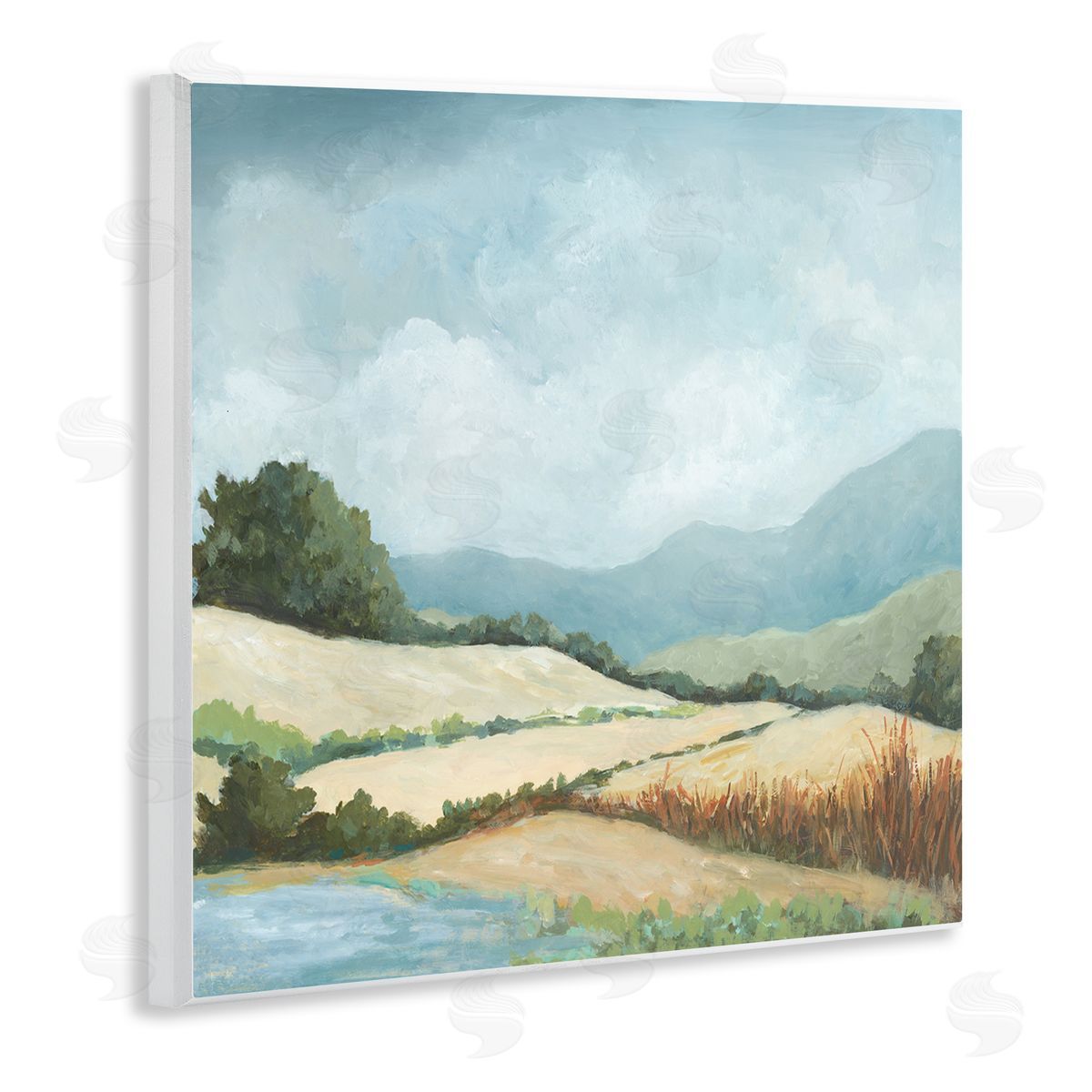 Jacob Q Scenic Rural Hills Wooden Wall Plaque Art Print