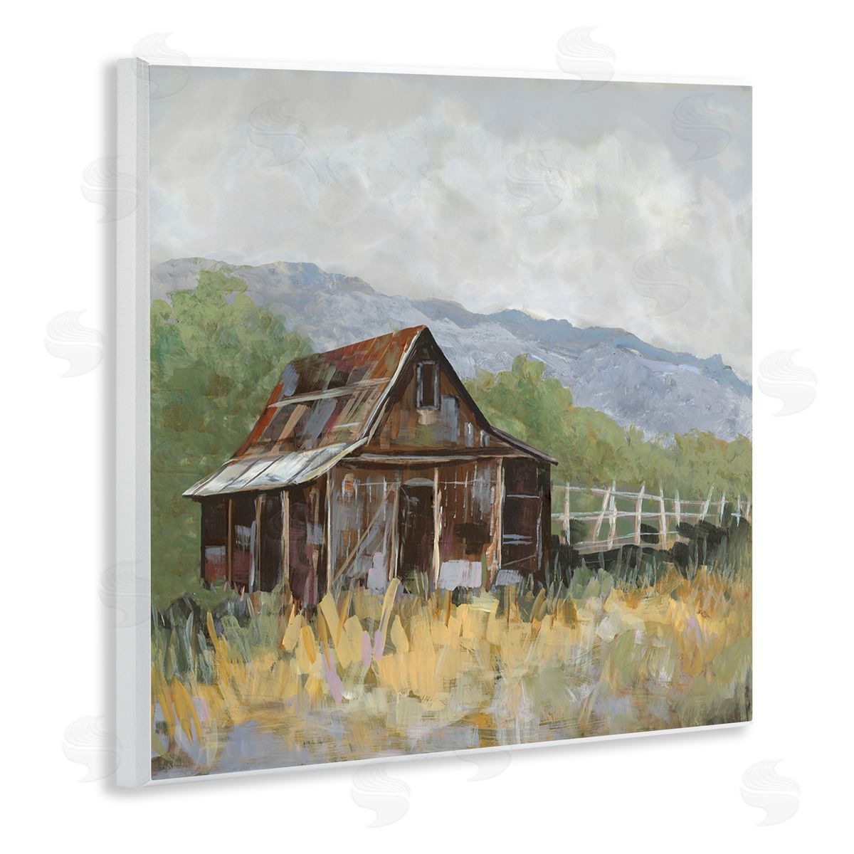 Jacob Q Rustic Rural Lodge Wooden Wall Plaque Art Print