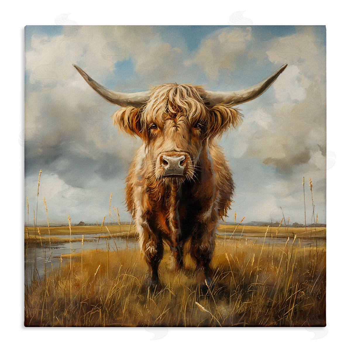 Steve Hunziker Cattle on Scenic Farm Canvas Wall Art Print