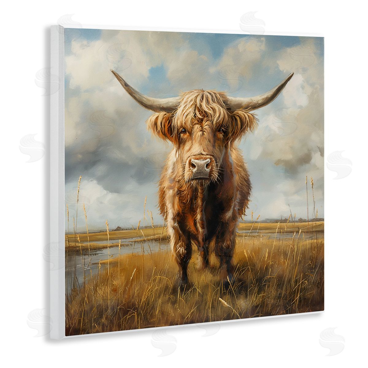 Steve Hunziker Cattle on Scenic Farm Wooden Wall Plaque Art Print