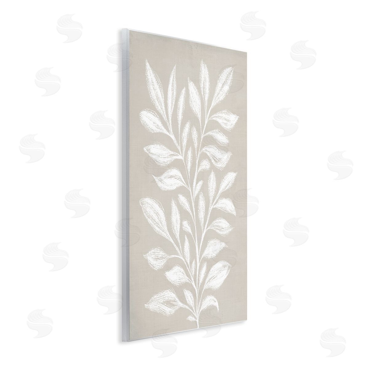 Martina Pavlova Chalk Sketch Leaves Wooden Wall Plaque Art Print