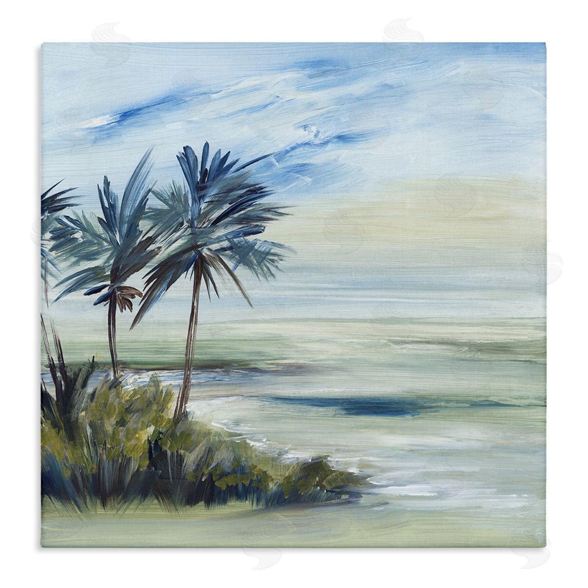 Lera Windy Palm Trees Canvas Wall Art Print
