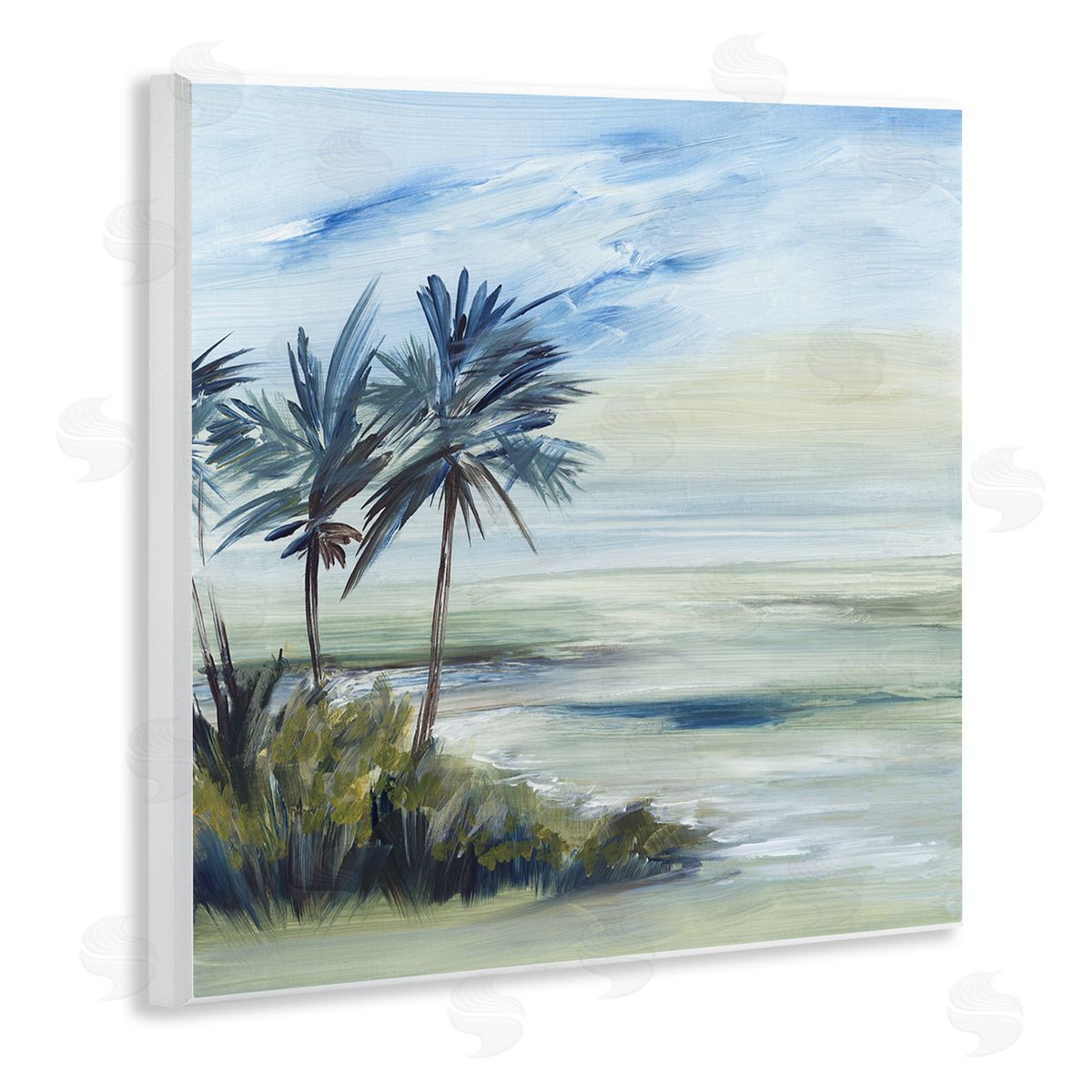 Lera Windy Palm Trees Wooden Wall Plaque Art Print