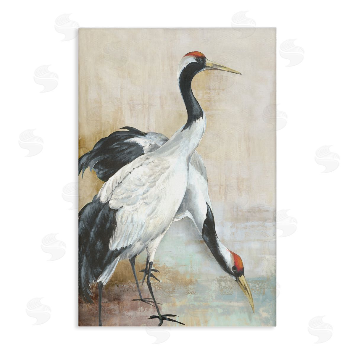 Eli Jones Crane Duo at Riverside Canvas Wall Art Print