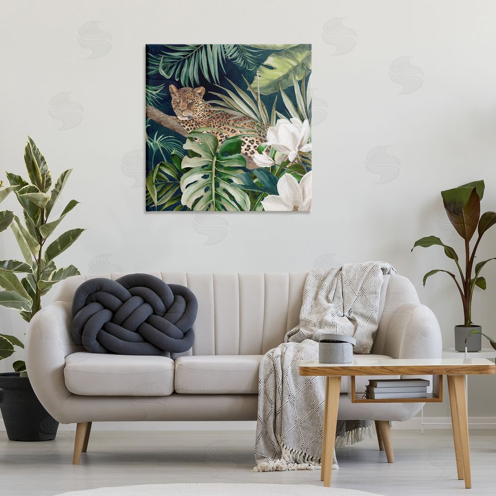 Eli Jones Tropical Jungle Leopard Canvas Wall Art Print in Room