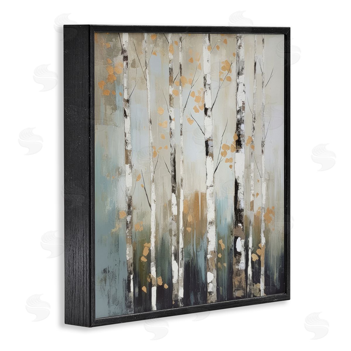 Irena Orlov Autumn Birch Impressions Black Framed Giclee Wall Art Print