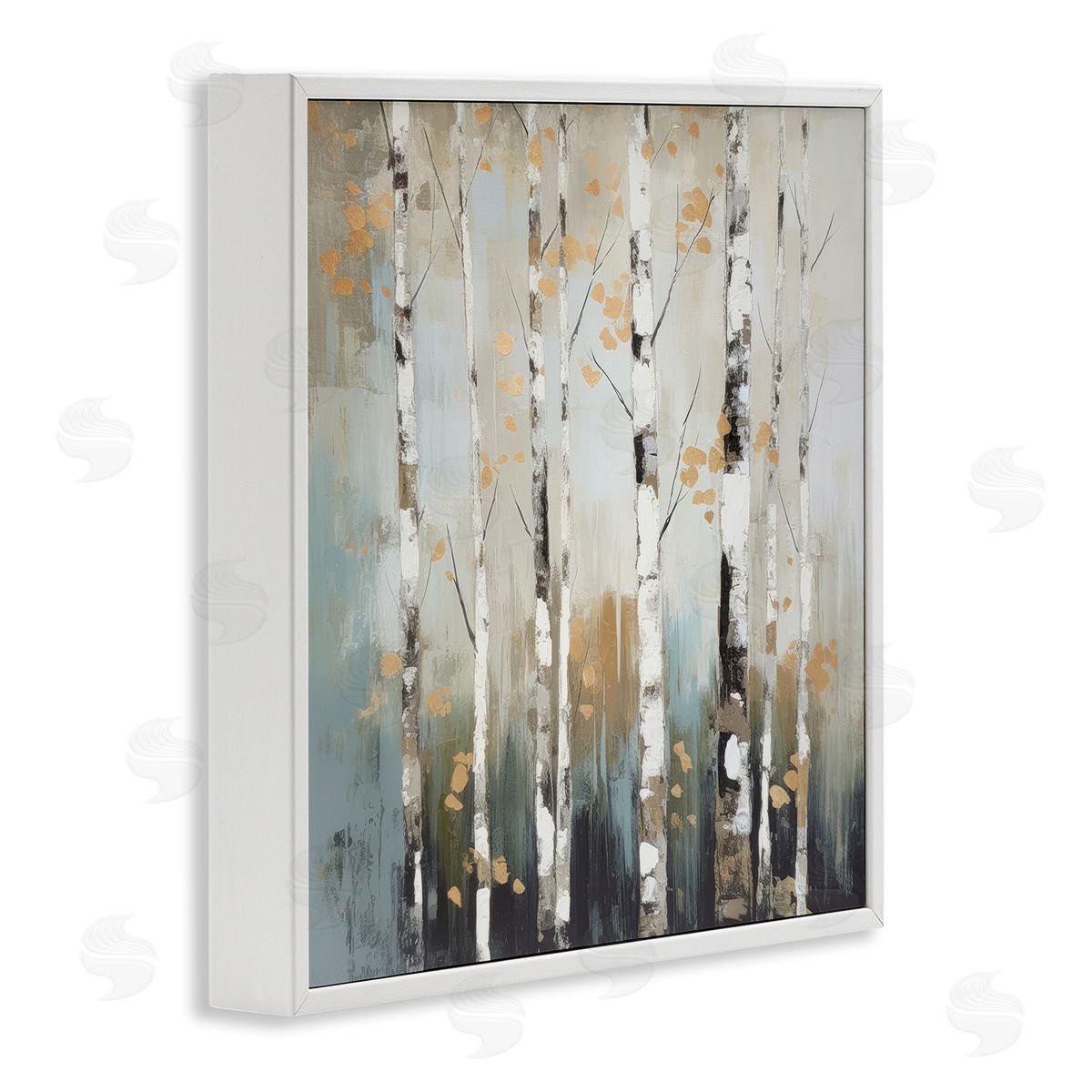Irena Orlov Autumn Birch Impressions White Framed Giclee Wall Art Print