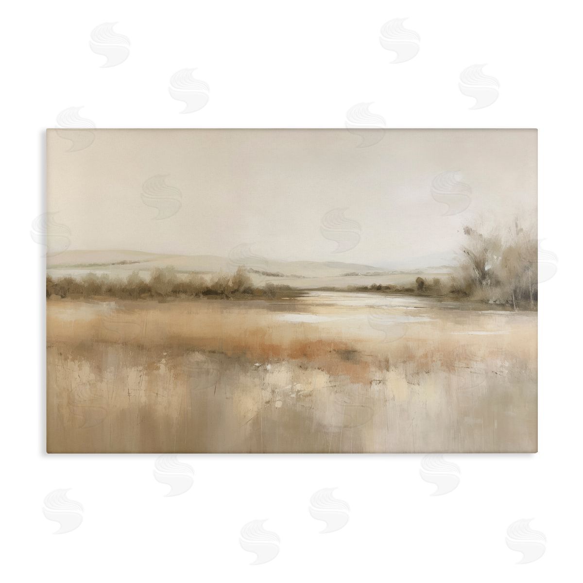 Irena Orlov Reflective Beige Countryside Canvas Wall Art Print