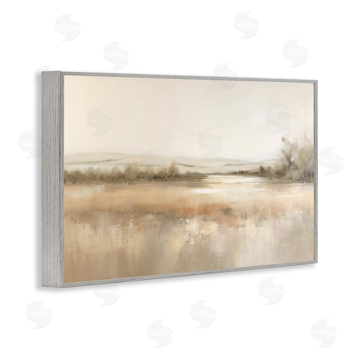 Irena Orlov Reflective Beige Countryside Gray Framed Giclee Wall Art Print
