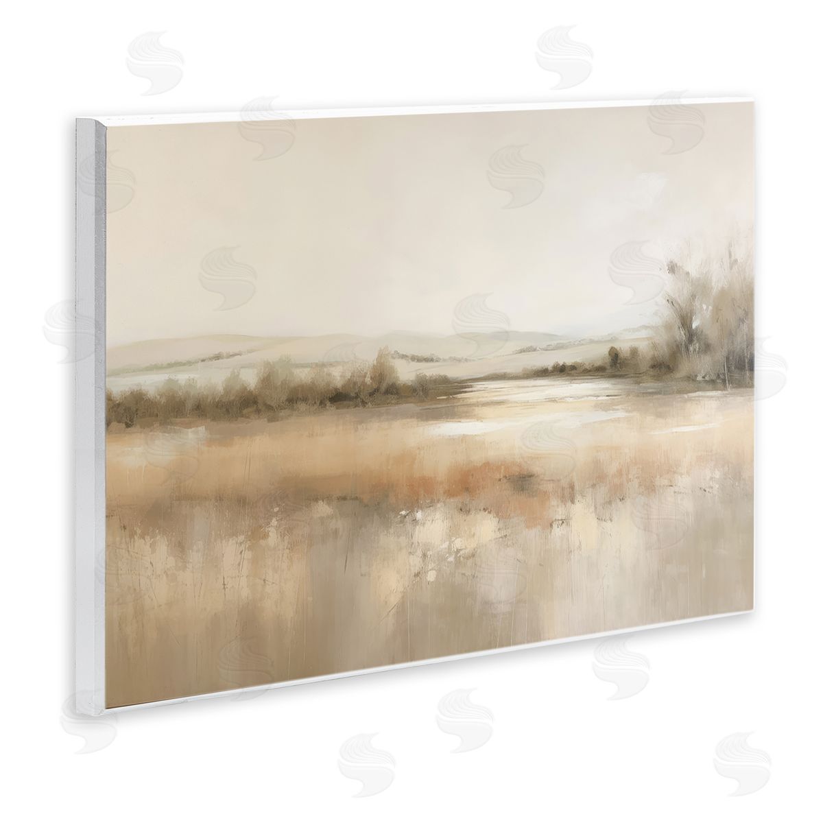 Irena Orlov Reflective Beige Countryside Wooden Wall Plaque Art Print