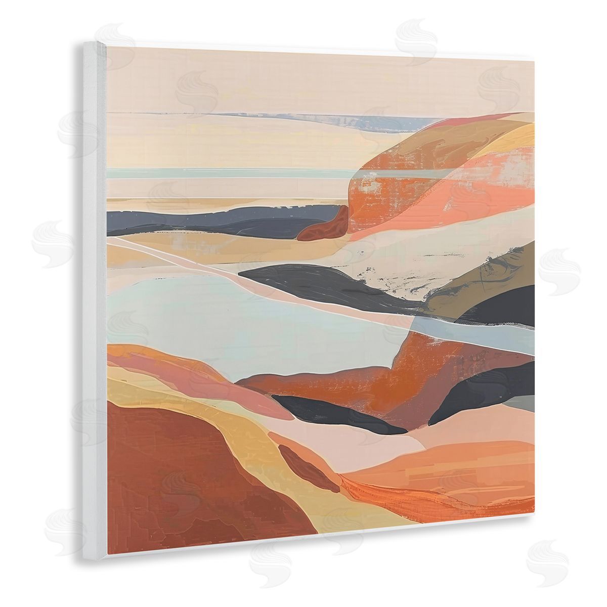 Irena Orlov Windy Desert Hills Wooden Wall Plaque Art Print