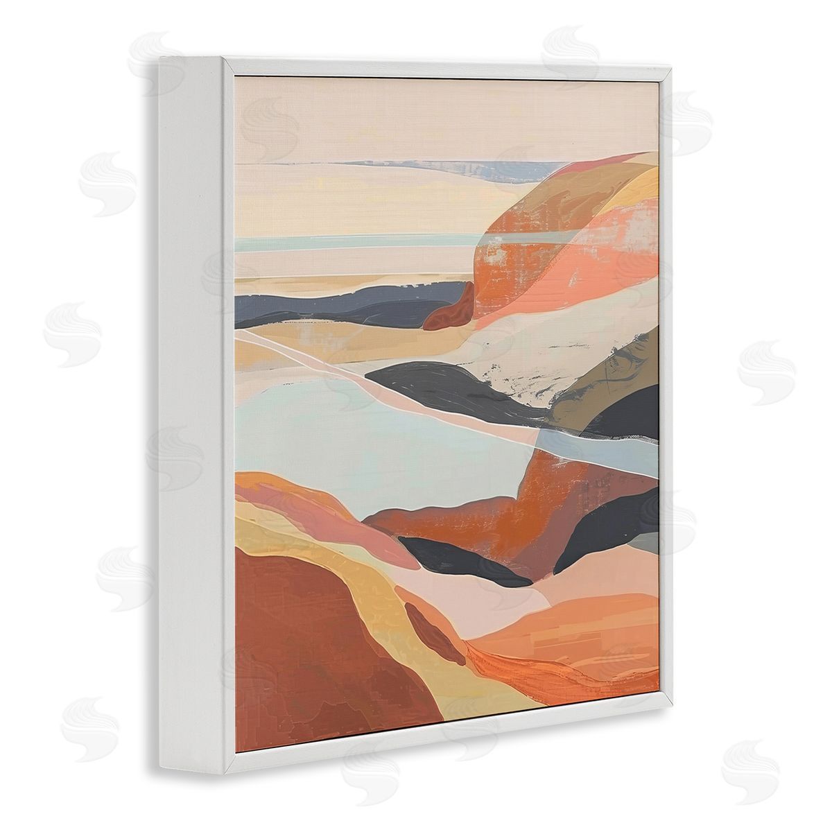 Irena Orlov Windy Desert Hills White Framed Giclee Wall Art Print