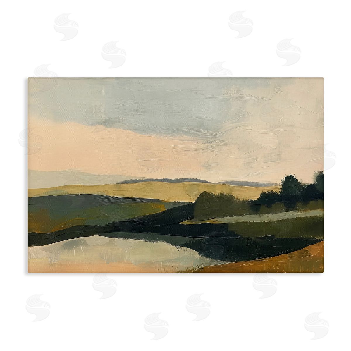 Irena Orlov Green Hills Painting Canvas Wall Art Print