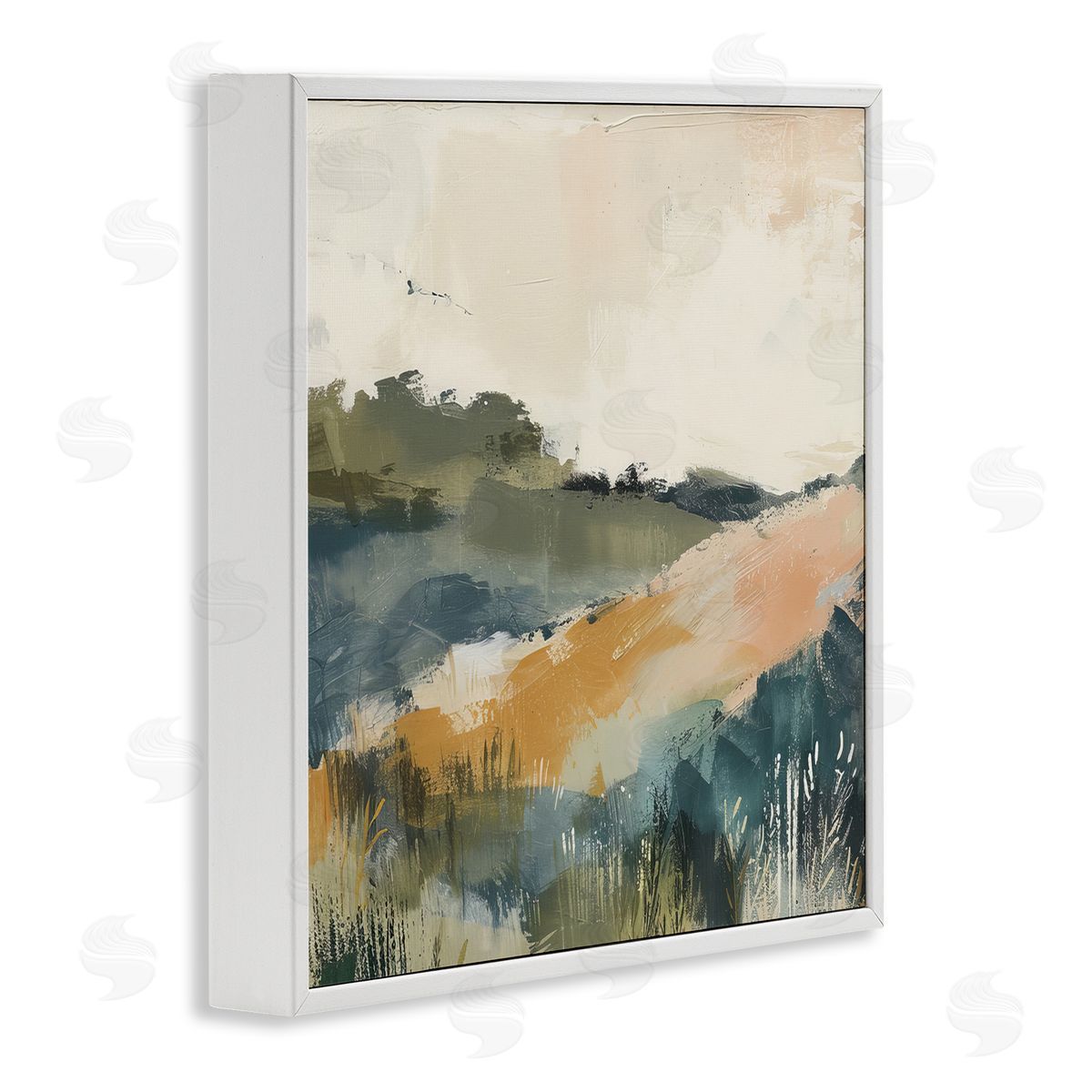 Irena Orlov Abstract Nature Hills White Framed Giclee Wall Art Print
