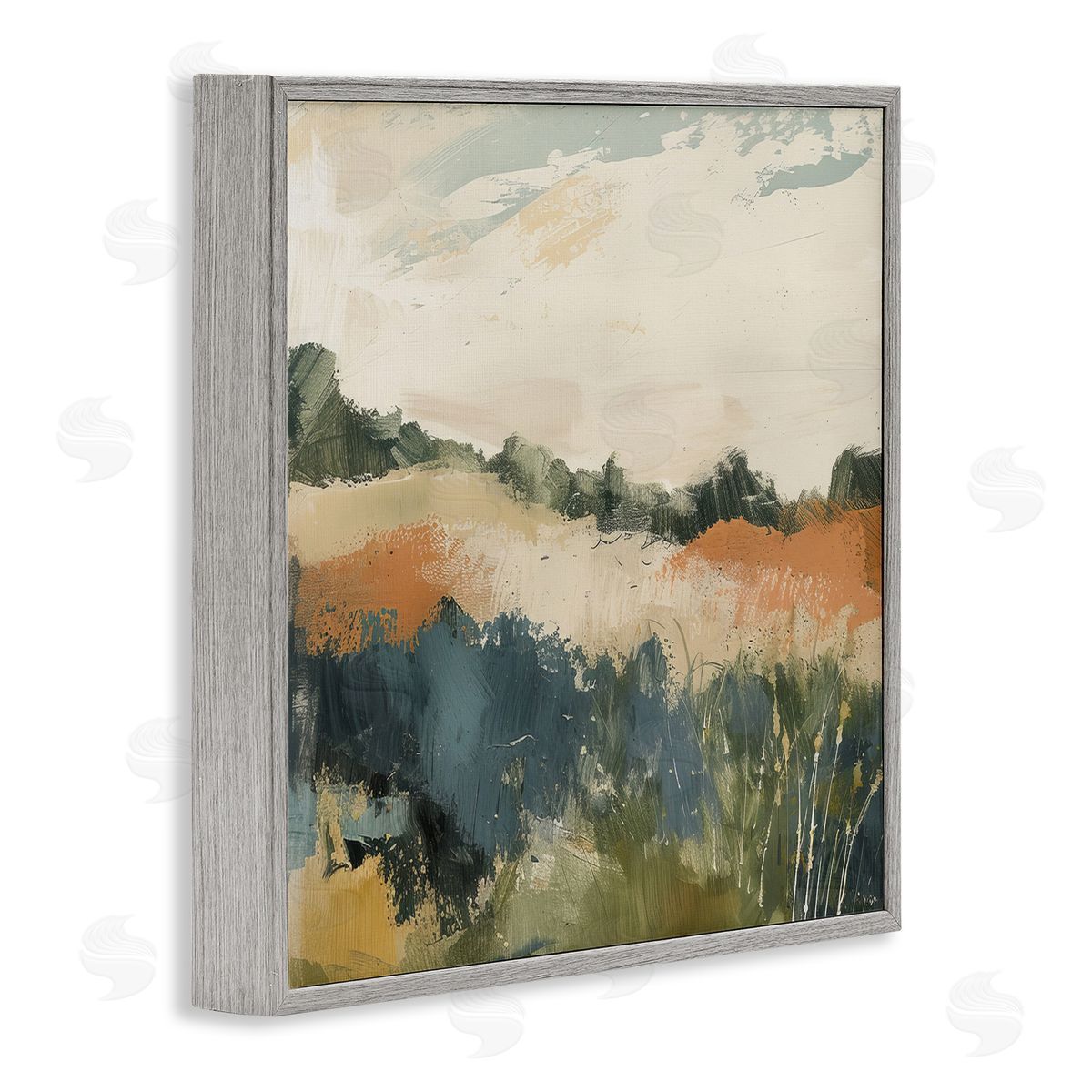 Irena Orlov Abstract Neutral Landscape Gray Framed Giclee Wall Art Print