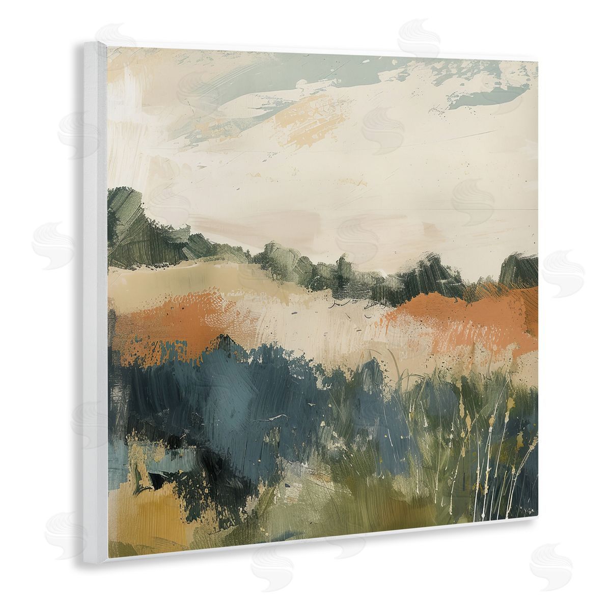 Irena Orlov Abstract Neutral Landscape Wooden Wall Plaque Art Print
