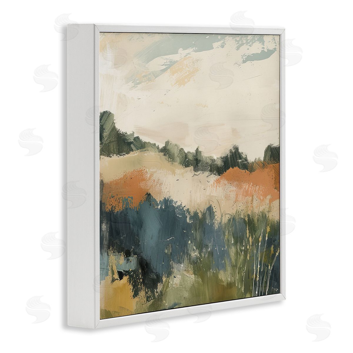 Irena Orlov Abstract Neutral Landscape White Framed Giclee Wall Art Print
