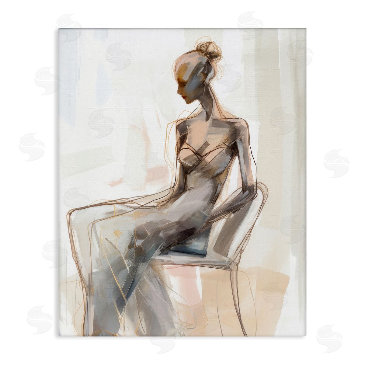 Irena Orlov Classy Figure Impression Canvas Wall Art Print